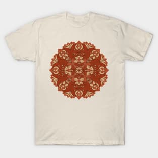 Terracotta Lotus Mandala T-Shirt